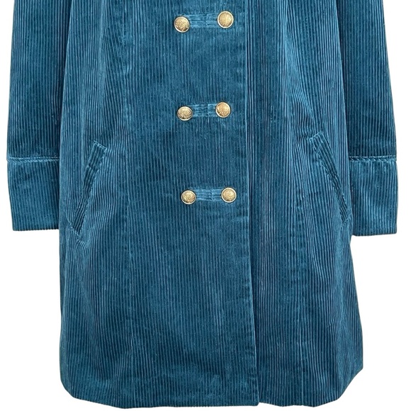 Roaman’s Corduroy Coat Jacket Women’s Plus Size 18W Gold Tone Buttons Teal - Picture 3 of 7